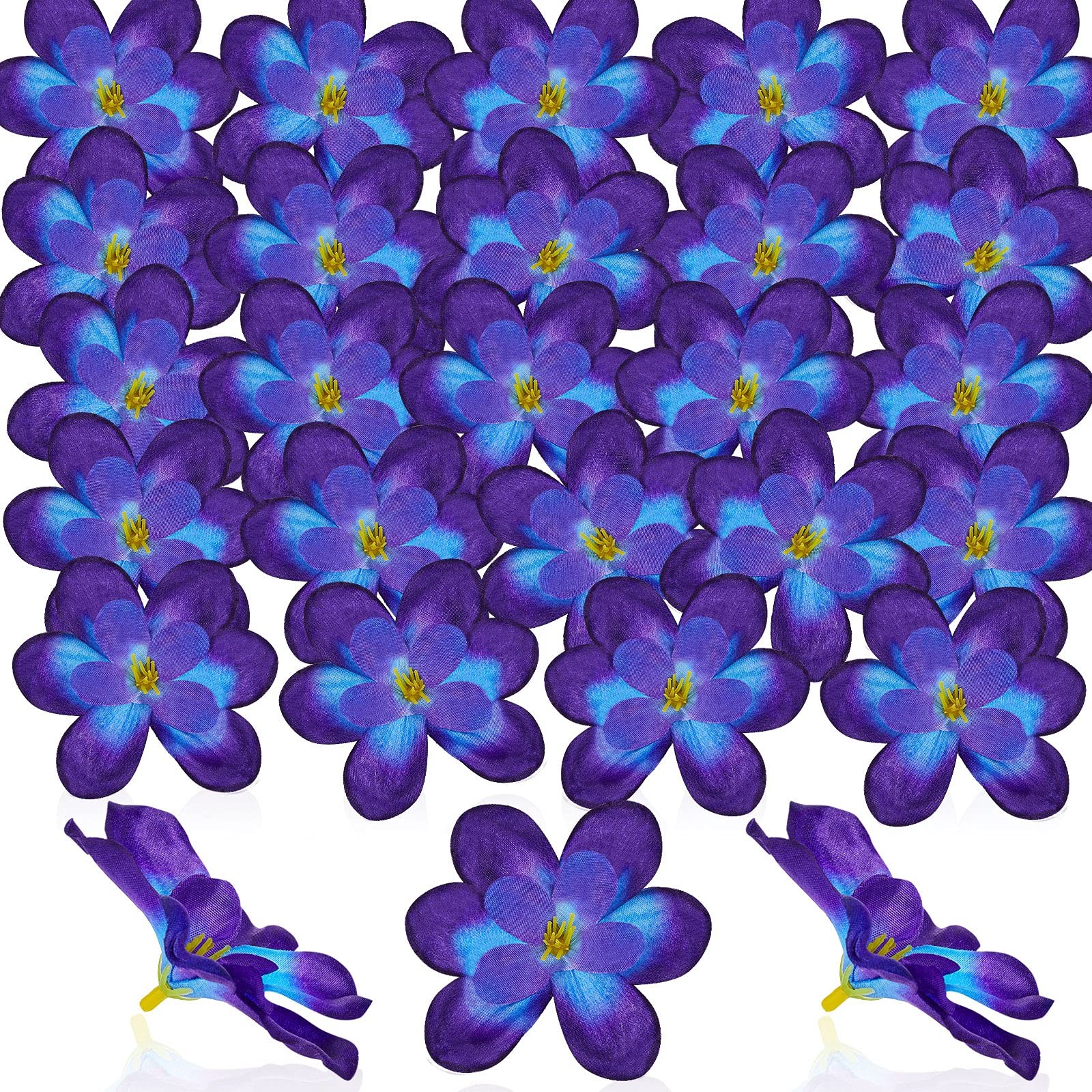 100 Pieces Blue Purple Faux Orchid Flowers Halloween Flower Day of The Dead D…