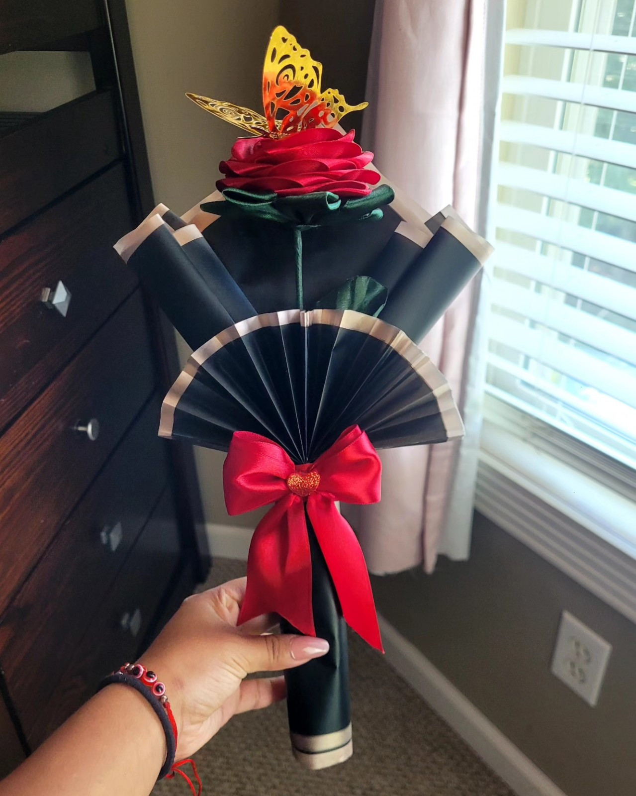 Handmade Individual Eternal Rose Gift – Custom Color & Optional Gold Butterfly