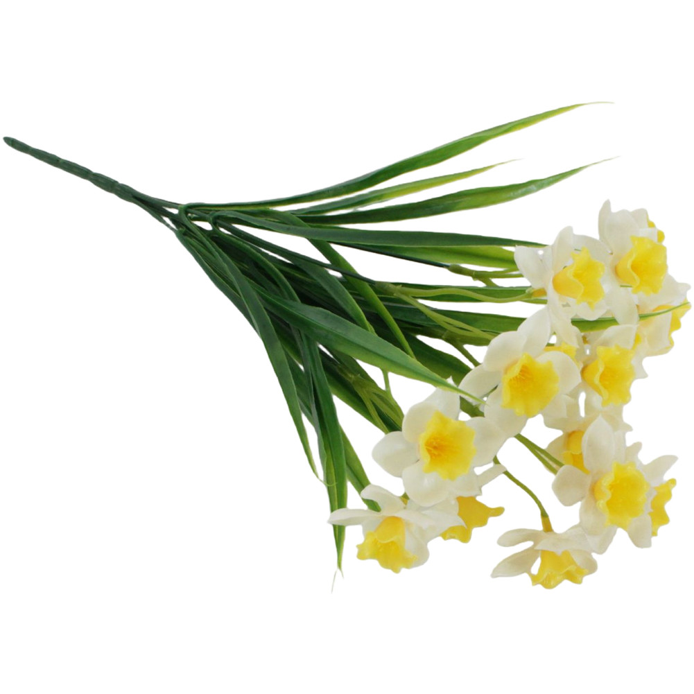 Yellow Artificial Narcissus Bouquet 5PCS 36cm for Photo Prop Home Decor