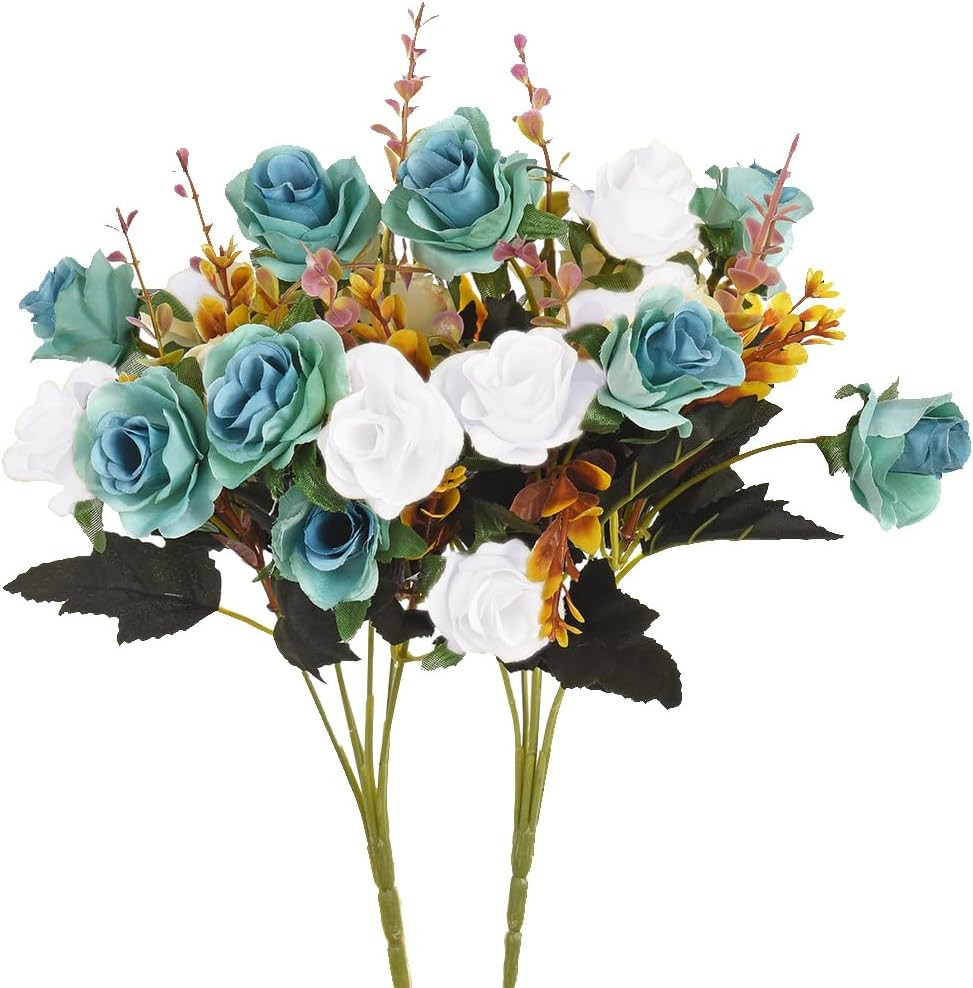 Artificial Flowers,2 Packs of Artificial Roses.24 Little Rose Silk Flowers. P…