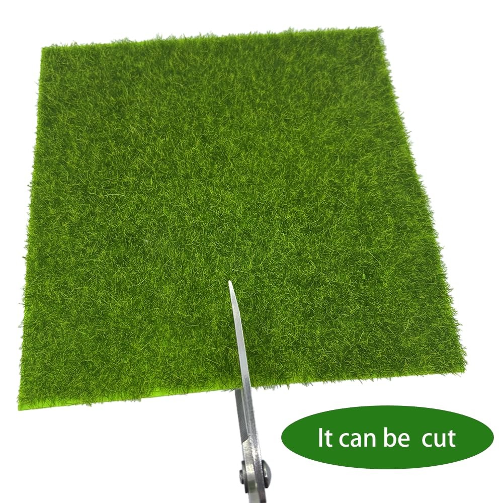 6×6 Inches Artificial Grass for Miniature Crafts Decorations Miniature