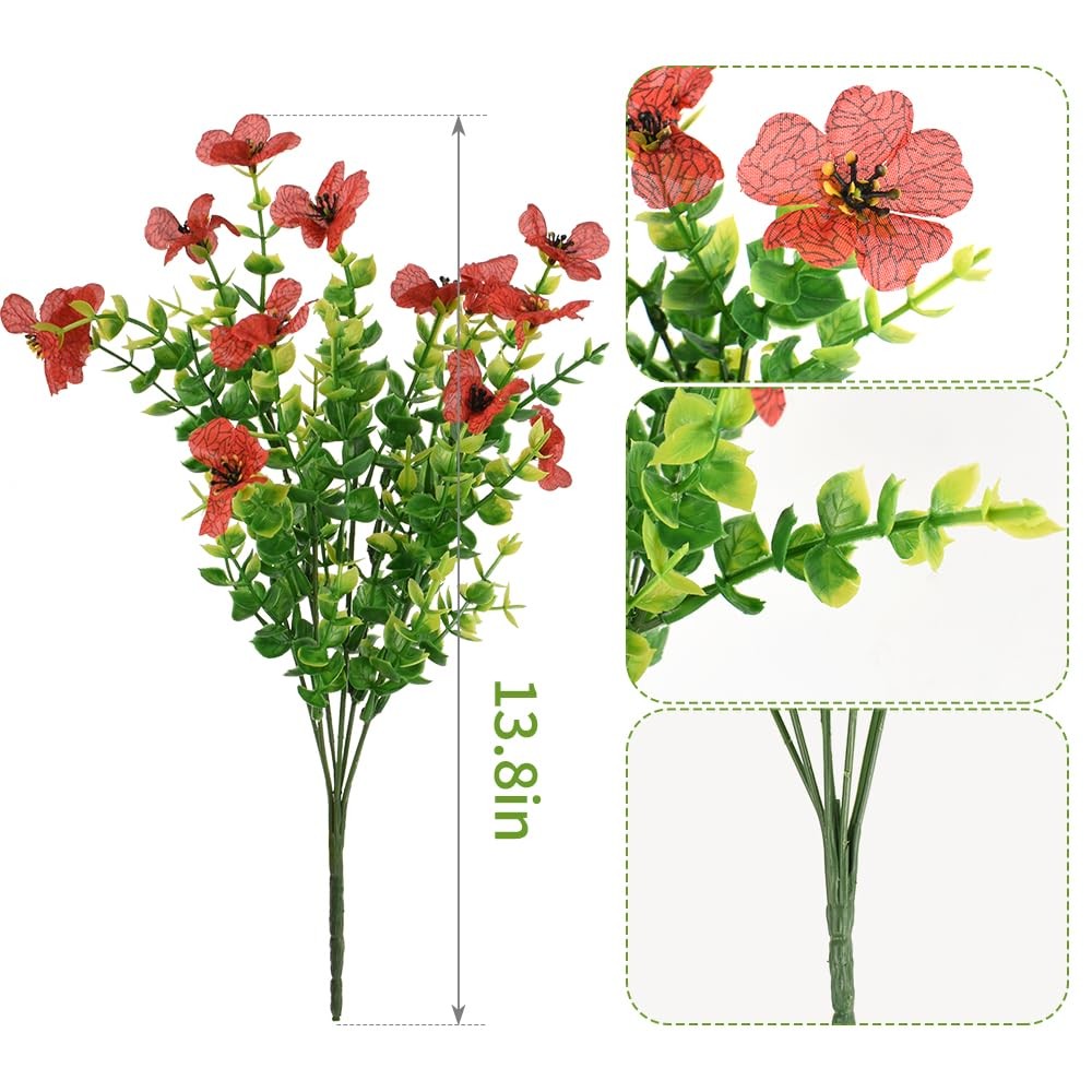 Artificial Flowers Indoor Outdoor, 12 Bundle Faux Hanging Daisy Silk Flowers …