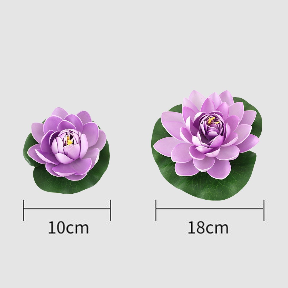 Realistic Floating Lotus Flowers for Fish Tank and Pond Decorations 10 Pcs