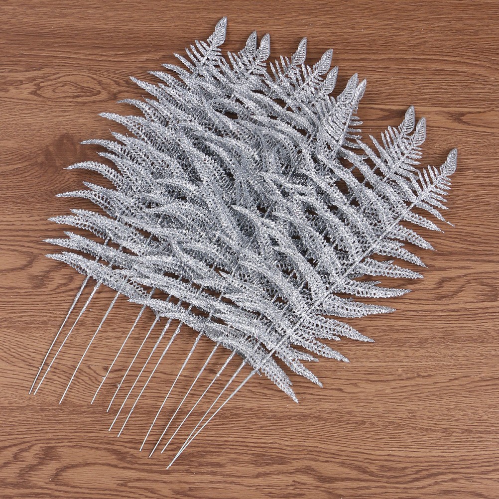 12 Pcs Leaves Ornaments for Chirstmas Christmas Decor Simulation Plants