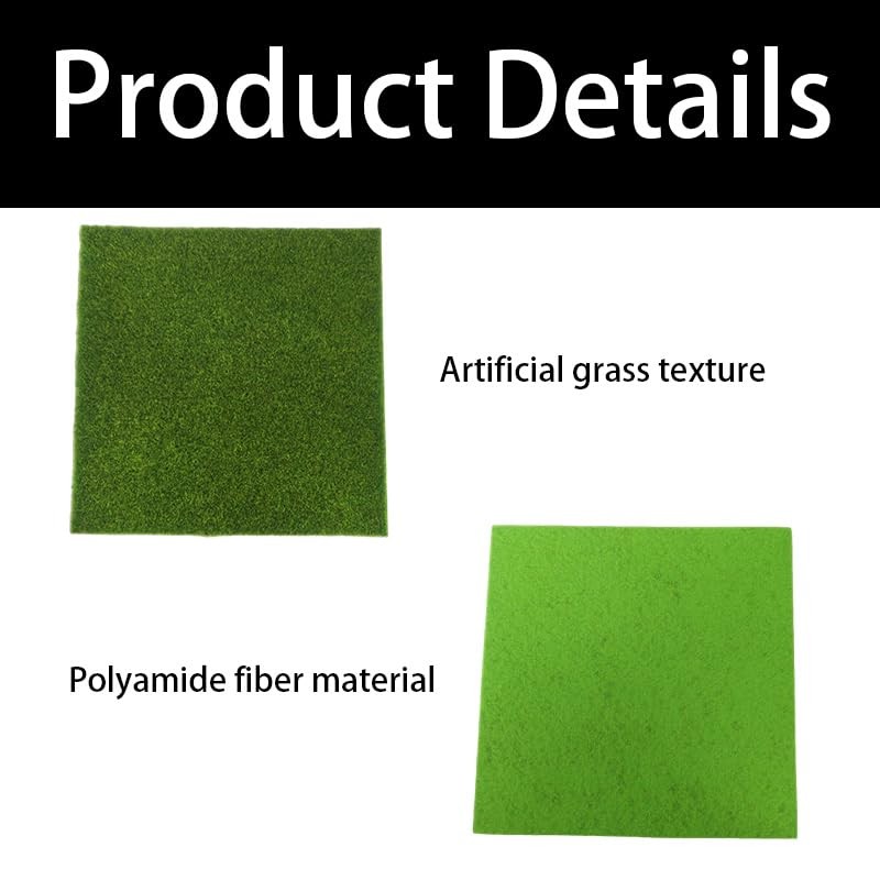 3Pcs Fake Grass Mat,Artificial Grass for DIY Crafts, Miniature Garden and Dioram