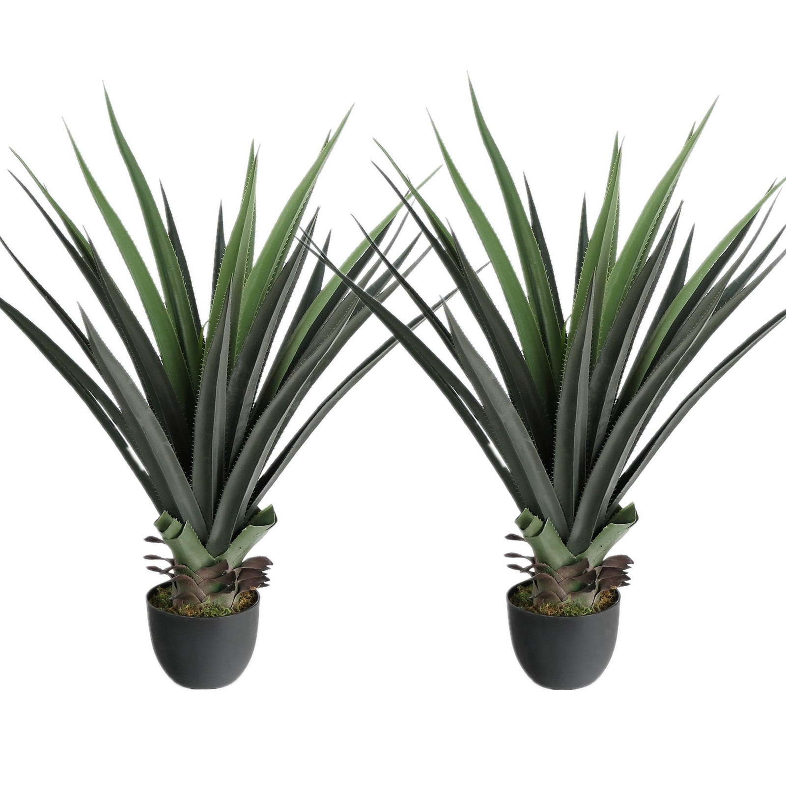 2 Pack 3 ft Artificial Spiked Agave Plant 36 inch Faux Agave Plants Fake Floo…