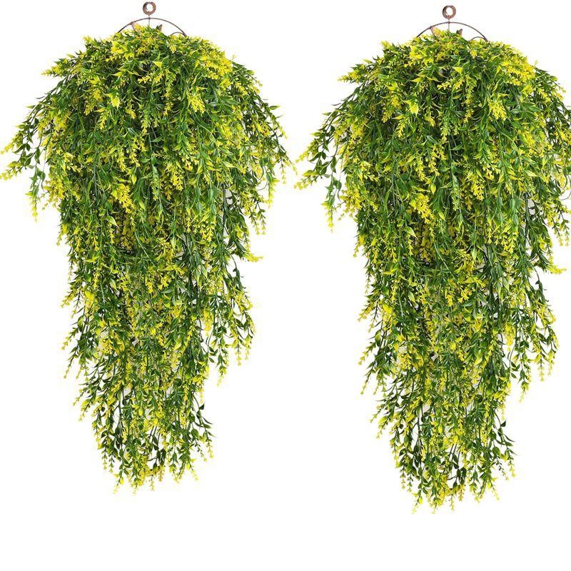2/4PCS Artificial Vine Plants – Fake Hanging Greenery for Home, Garden & Outdoor
