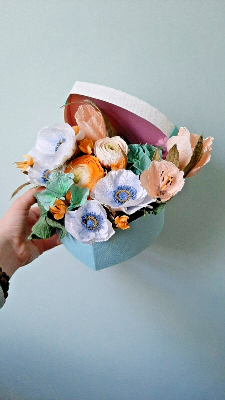 Colorful Paper Flower Bouquet Handmade Artificial Flower Bouquet gift for a spec