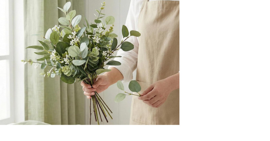 Artificial Mixed Eucalyptus Stems Leaves Bulk – 130pcs Realistic Greenery