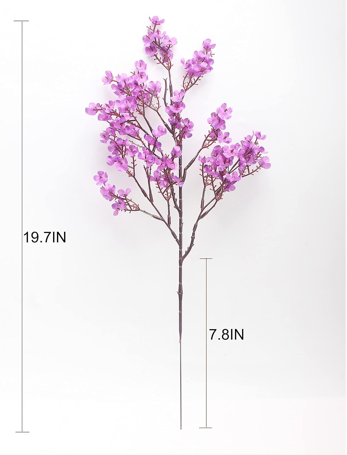 Realistic 6 Bundle Purple Baby’s Breath Fake Silk Plants for Indoor/Outdoor Use