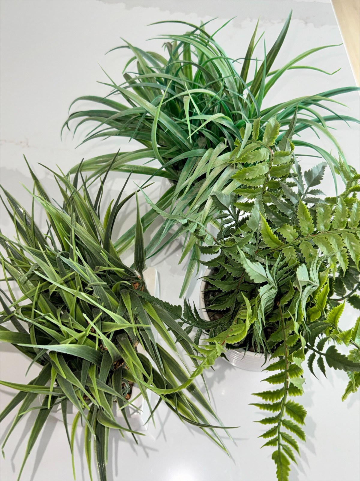 Set of 3 Artificial Faux Plants In Decorative Pots Greenery Home Decor