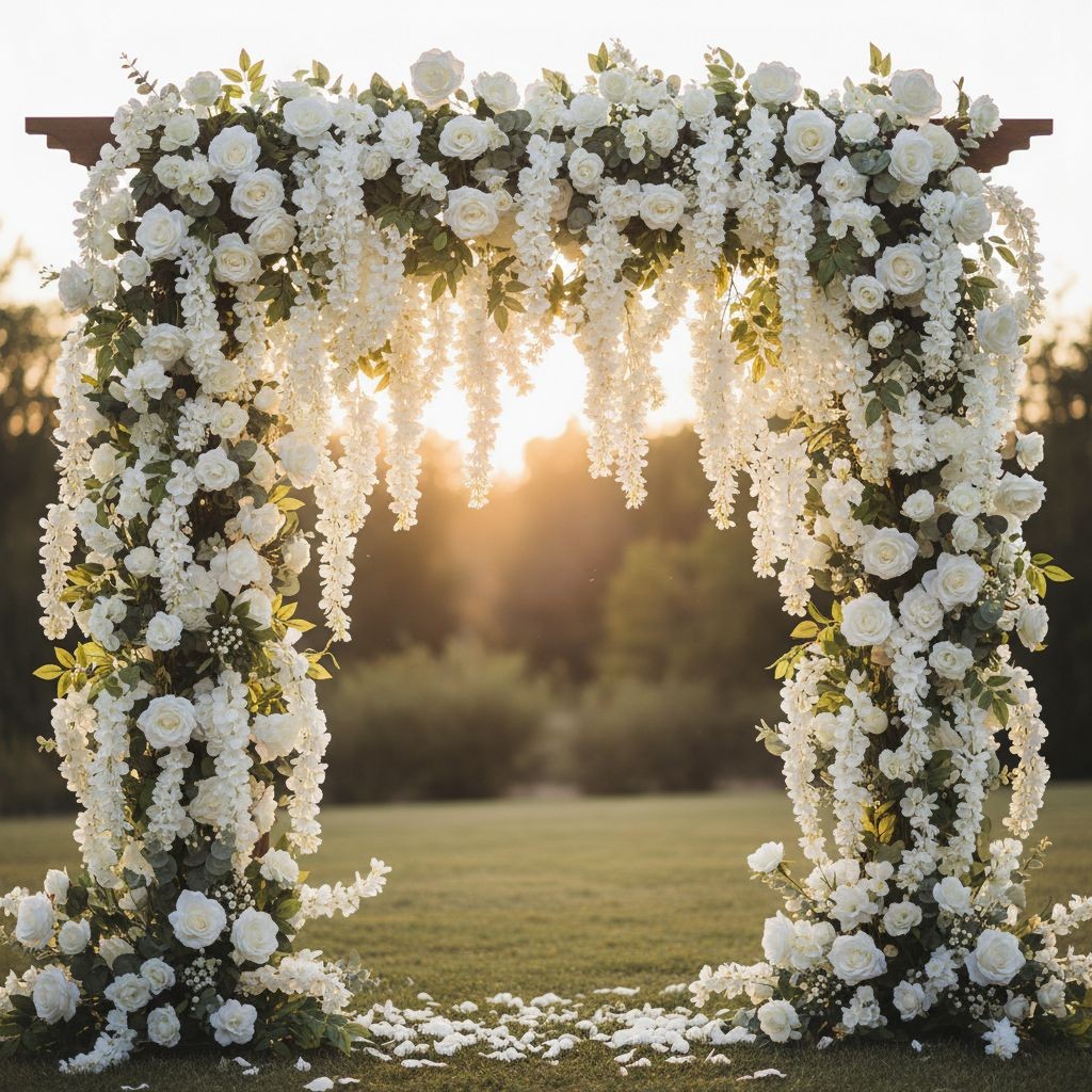 White Wisteria Stem 43 Inch Artificial Hanging Flowers Silk Wisteria Spray Flora