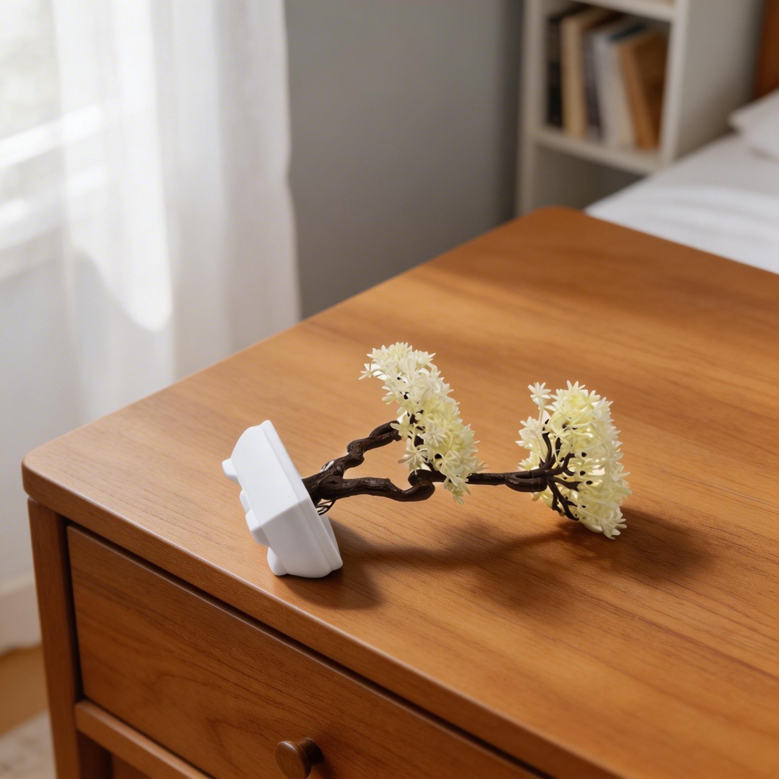 For Desk Decor Artificial Bonsai Faux Tabletop Tree Realistic Look Silk Material