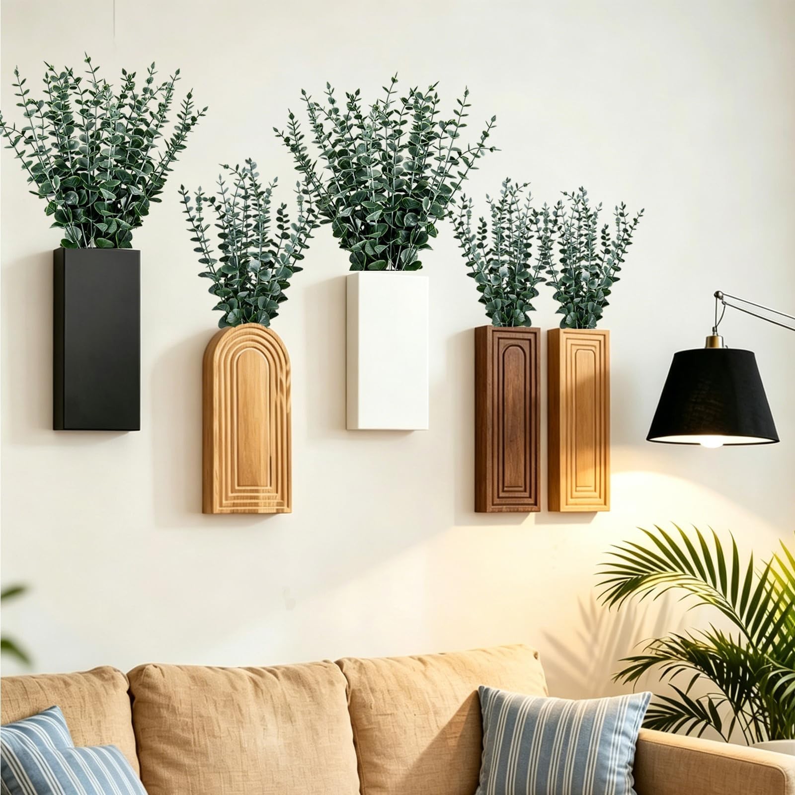 100pcs Artificial Eucalyptus Stems – Real Touch Faux Leaves for Wedding, Home De