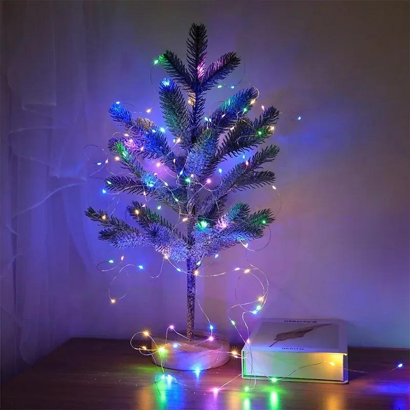 USB LED String Lights Silver Wire Garland Light Waterproof Fairy Lights