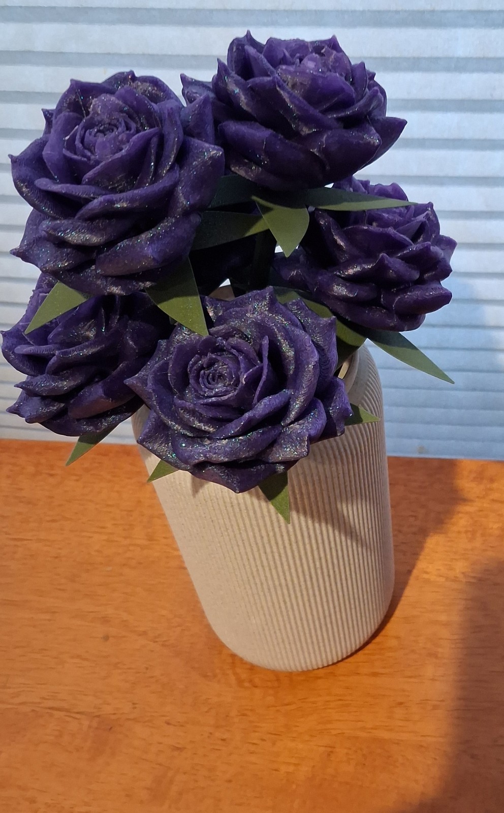 3d Printed Rose/Succulent Bouquet with Vase (More colors to choose from!)