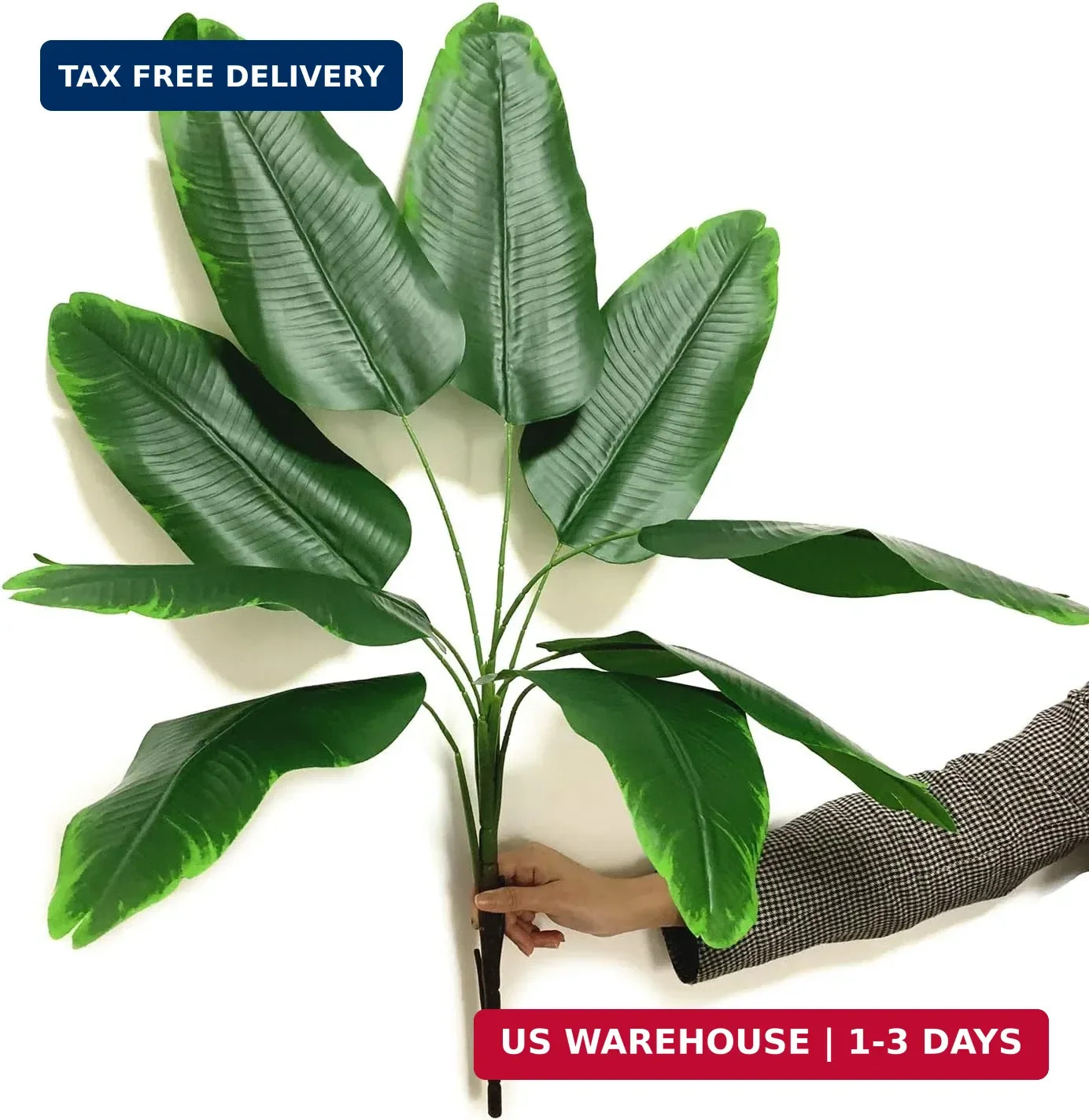 Artificial Banana Tree Plants Imitation Bird of Paradise Plant Faux Tropical Gre