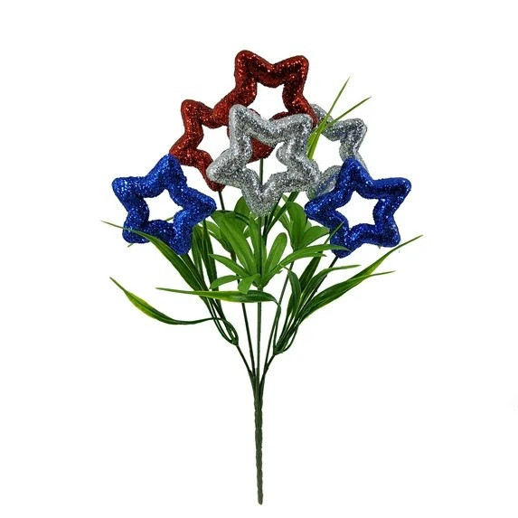 Mainstays 13.5 inches Indoor Artificial Star Pick, Red, Blue and White Color _