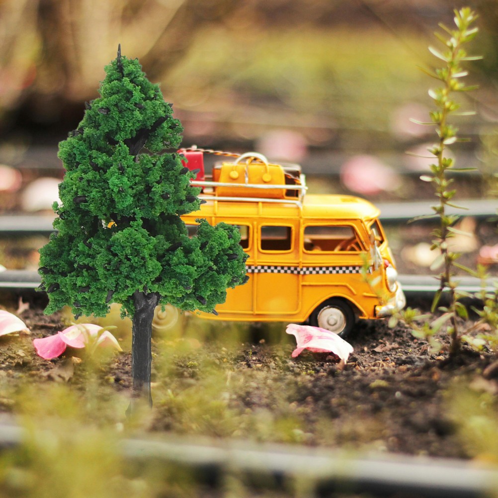 85 Pcs Mini Landscape Tree Model Bonsai Figurines Artificial Miniature