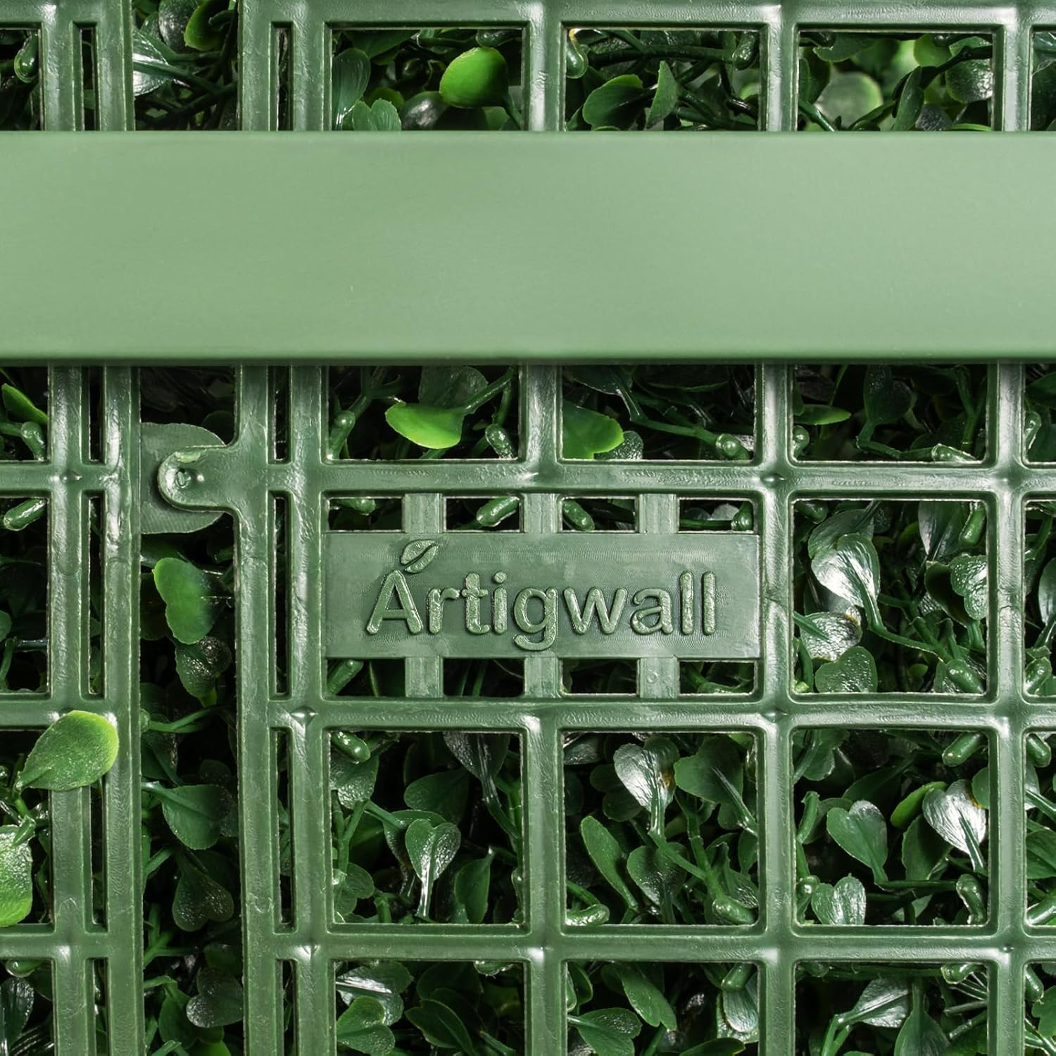 Artificial Hedge Wall with Planter – Boxwood Grass Outdoor Divider 50x48x14