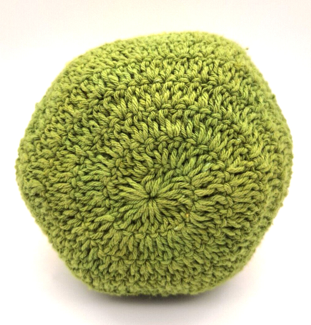 Mud Pie Large Crochet Knit Gourd Plush Stuffed Decor NWT 10″