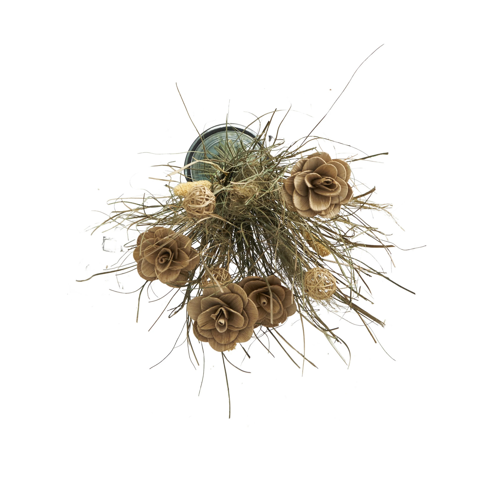 by, Handmade Tall Floral Bouquet Dried Plant Natural Foliage Grass Bouquet with