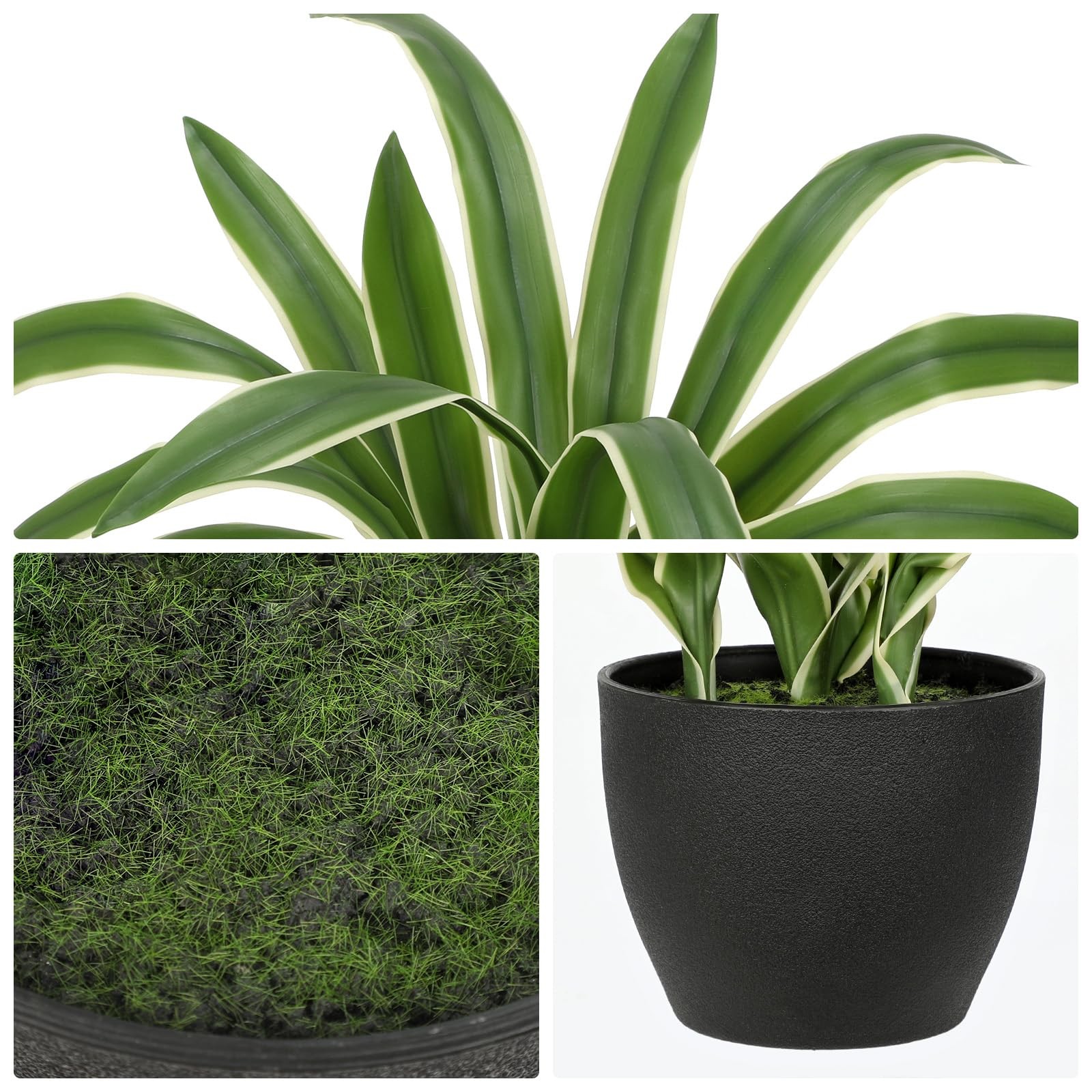 13.7 Inch Artificial Cymbidium Leaf Fake Spiked Agave Faux Succulent