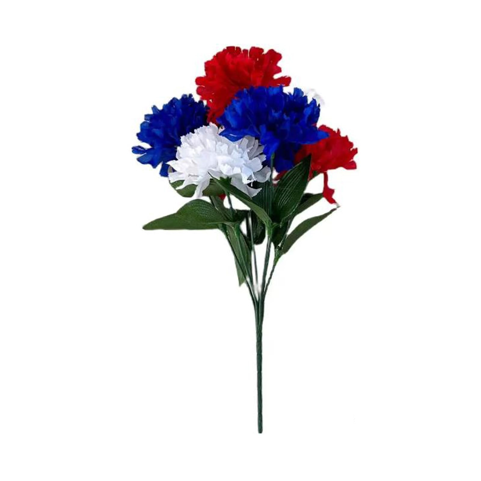 Multicolor Fake Lilac Artificial Patriotic Flowers 4th of July 33×15 cm Silk