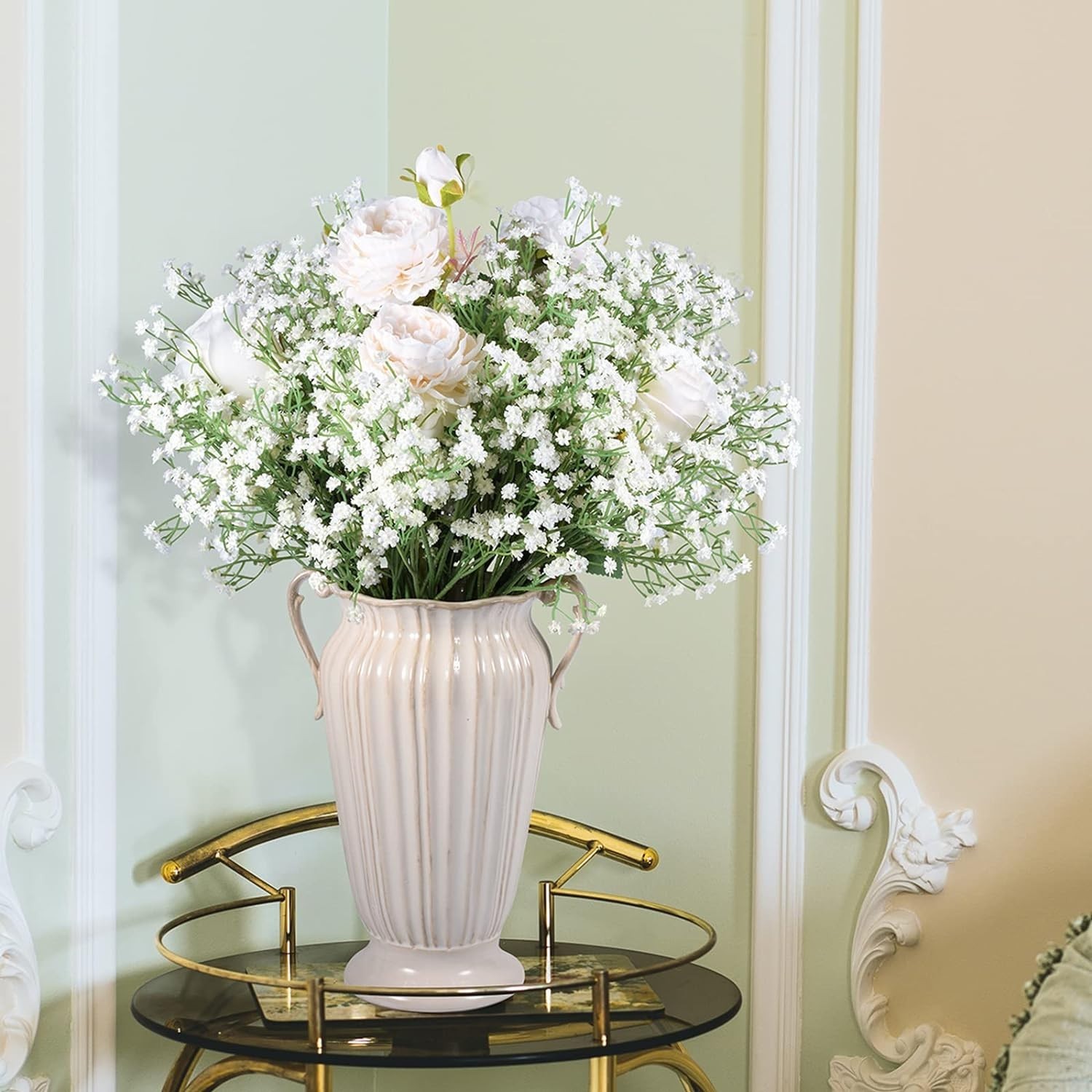 Babys Breath Artificial Flowers,12 Pcs Gypsophila Faux Flowers for Wedding Pa…