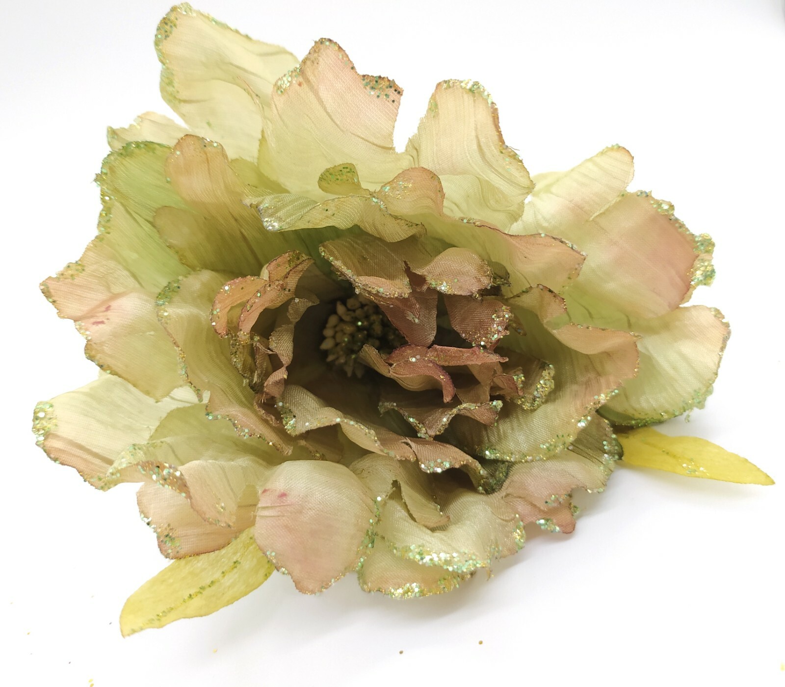 F006 Sage Green Peonia Flower Clip-On – Christmas Decoration Artificial Flower