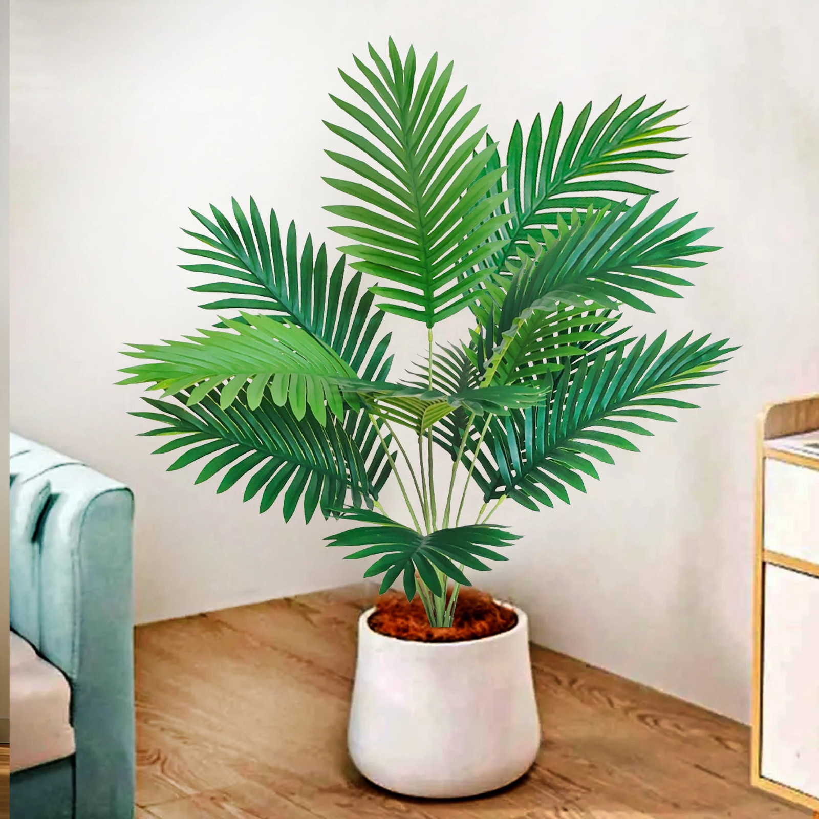 53-123cm Artificial Palm Tree Tropical Green Fake Plant Home Garden Decor