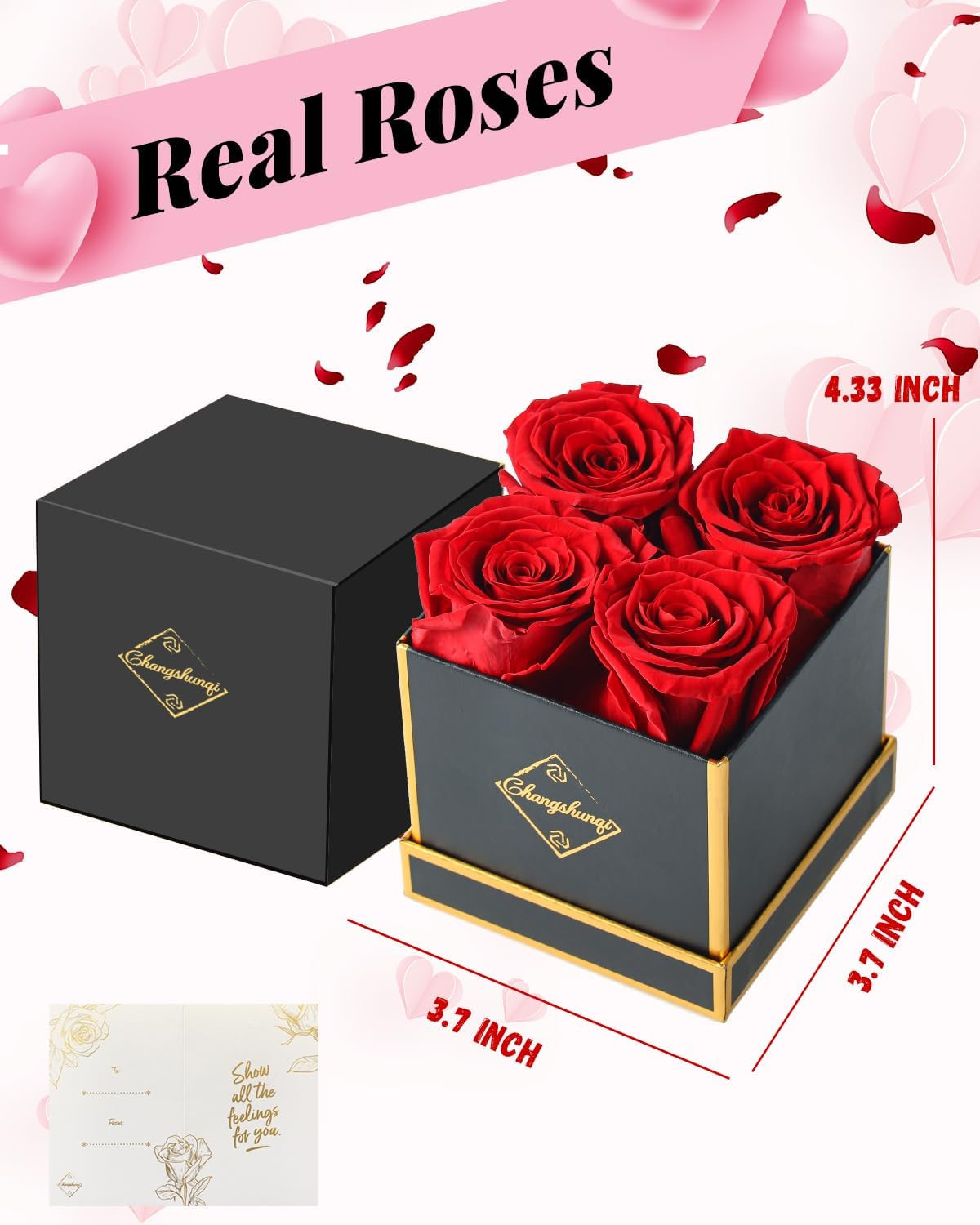 Forever Flowers, Preserved Roses in a Box, Eternal Rose Flowers for Delivery, Fo