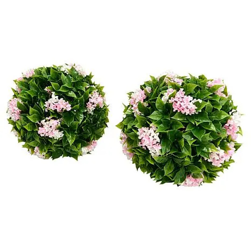 Improvements 13″ Faux Crepe Myrtle Spheres – Set of 2