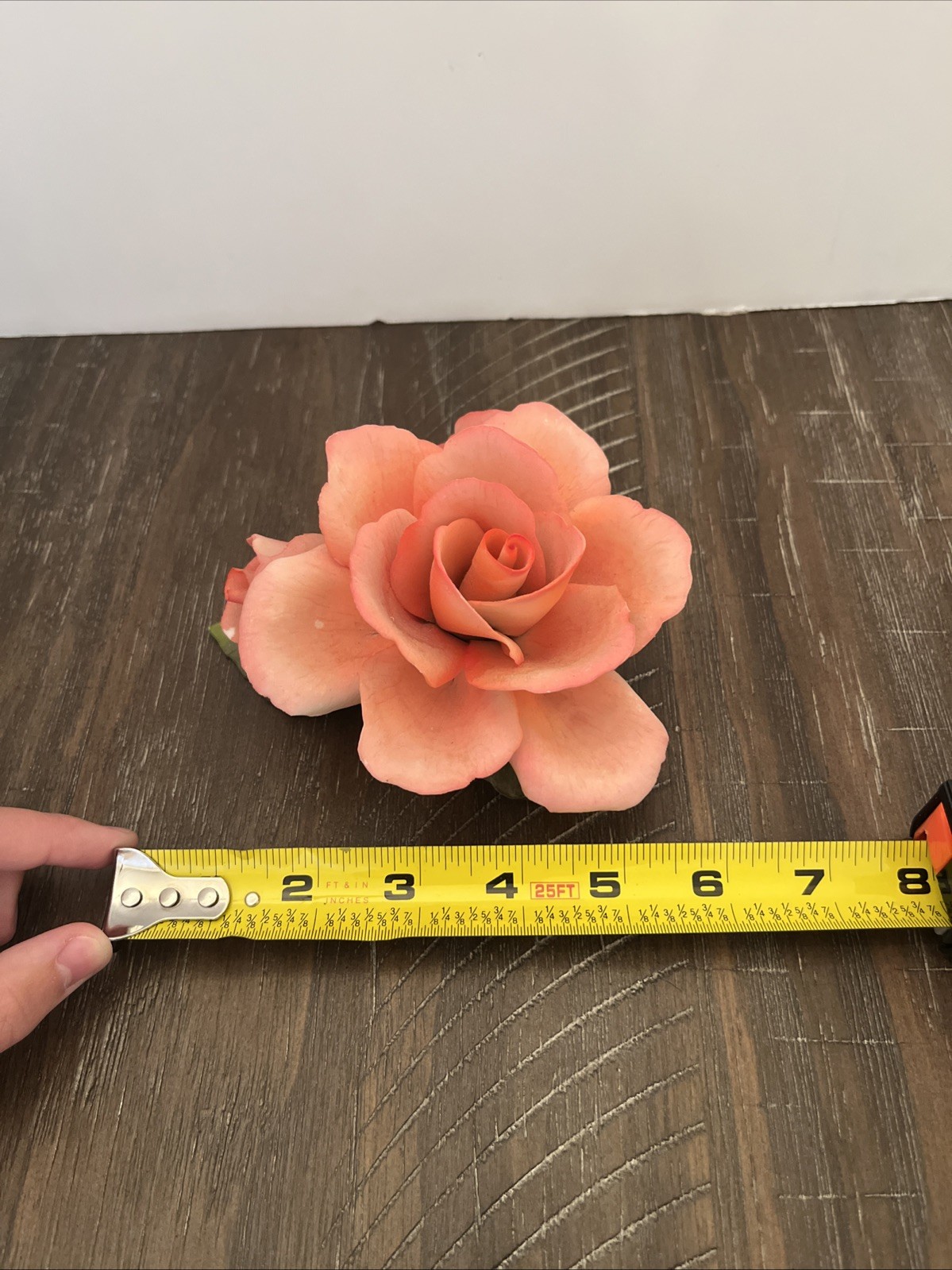 Decorative Peach Rose Flower Accent Piece