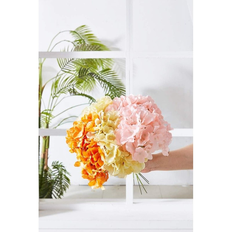 Silk Hydrangea Flower Heads W/ Stems Artificial Wedding Decor Centerpieces New