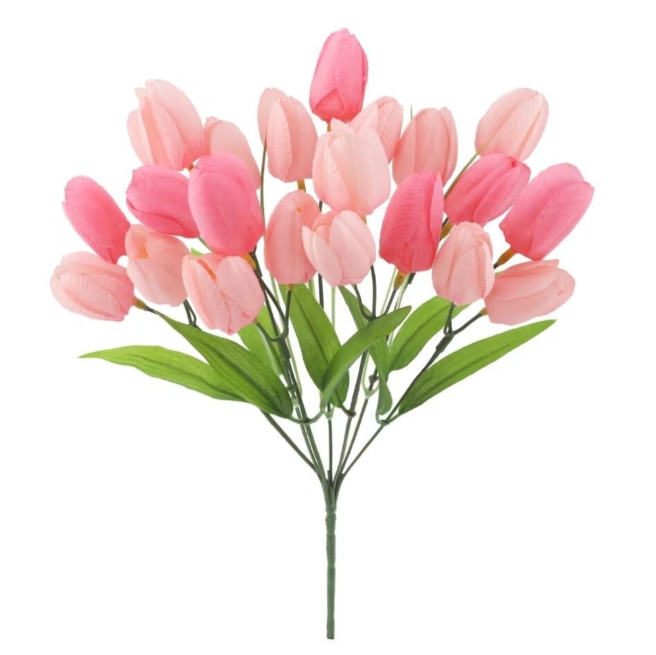 Light Pink 14.5in Tulip Bush by Ashland Spring Floral, Greenery, and Home Décor