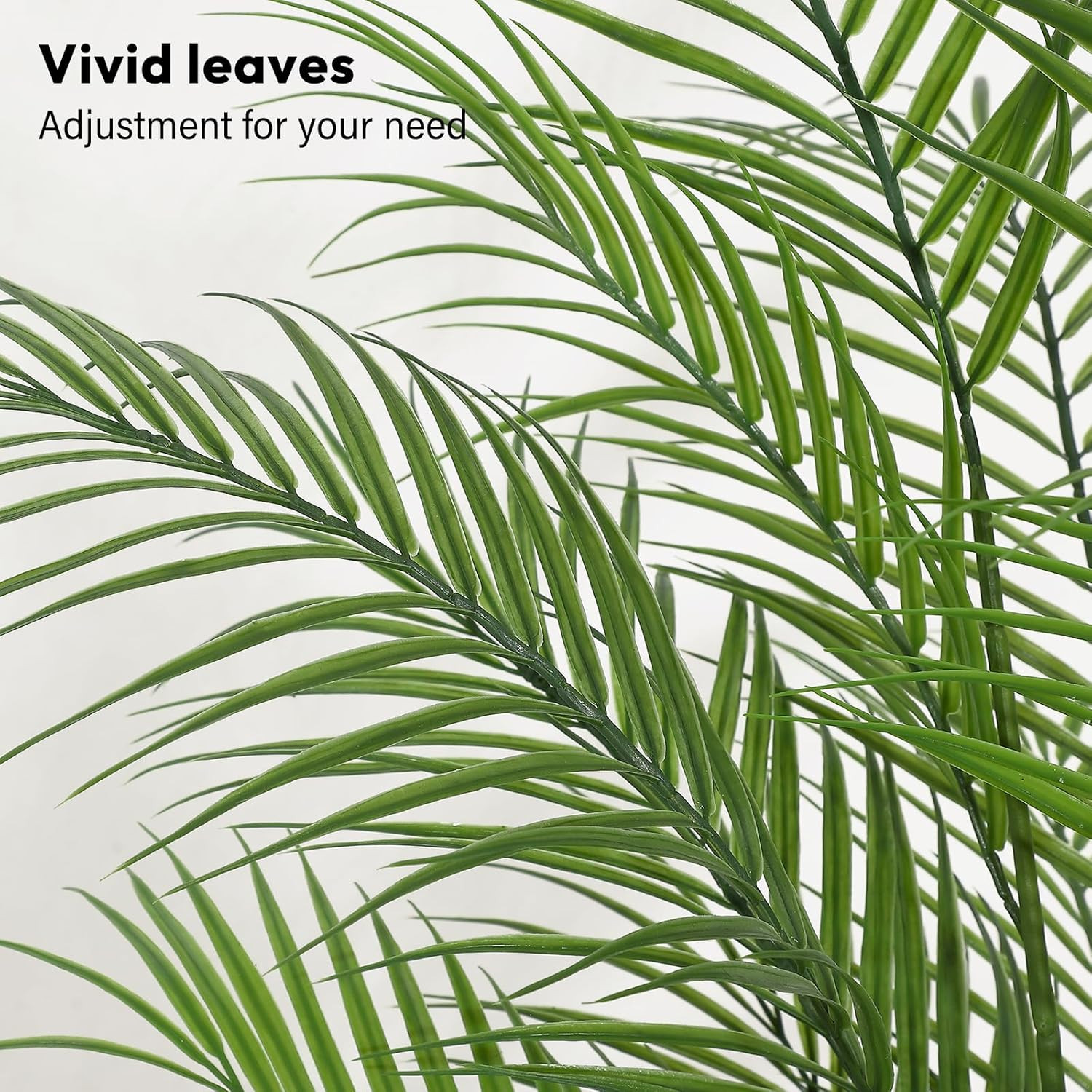 6 Ft Faux Areca Palm Tree with Realistic Leaves & White Pot – 2 PCS