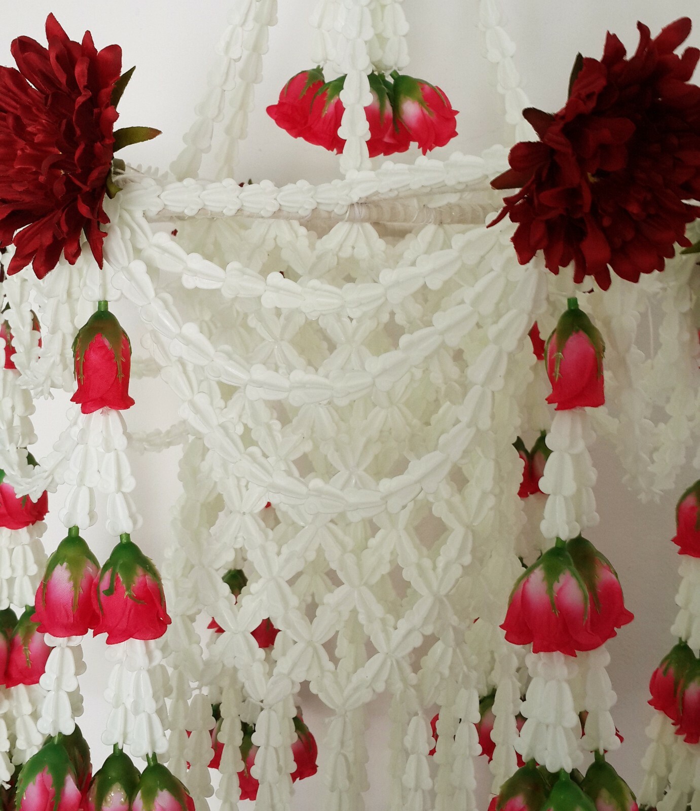 Flower Chandelier, Flower Hanging Mobile, Artificial Flower Garland, Floral Art