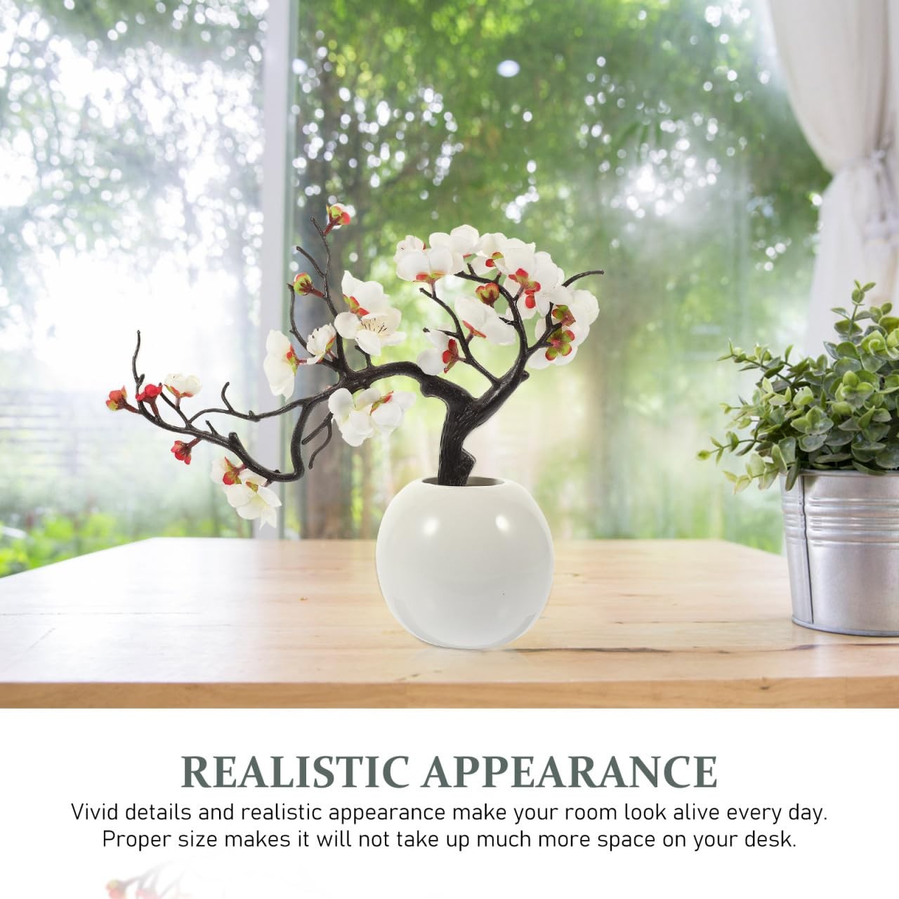 Artificial Potted Fake Wintersweets Plant Decorative Bonsai Ornament for Home…