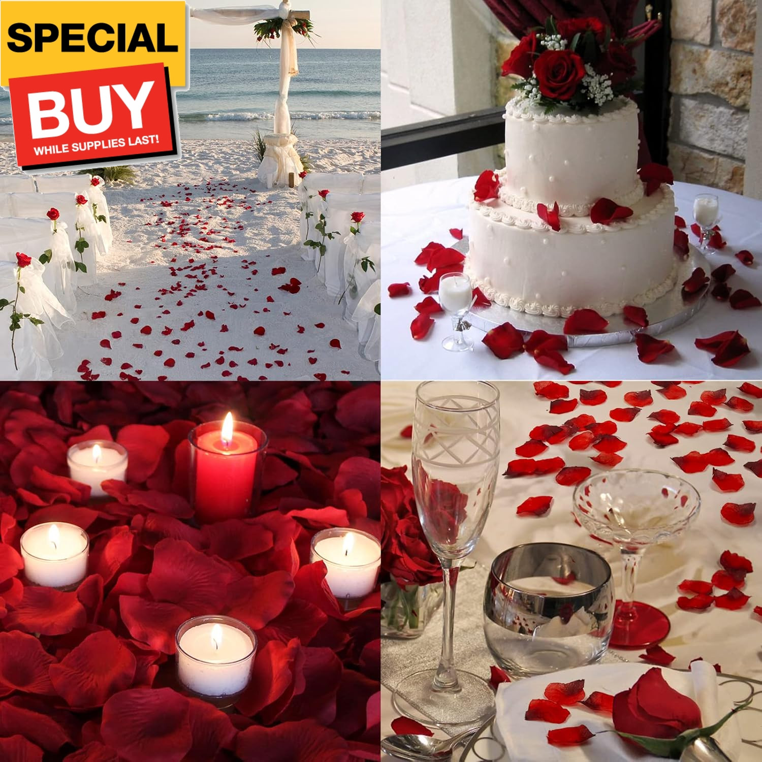 5000 Pcs Rose Petals Artificial Flower for Valentine’s Wedding Decor Romantic Ni