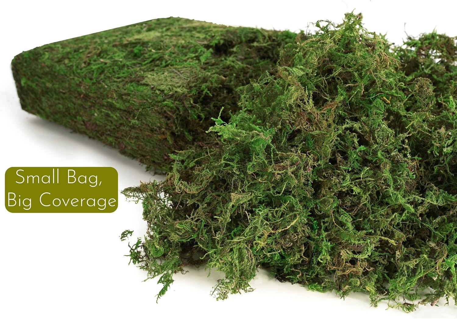 BYHER Fake Moss 4OZ – Moss for Crafts and Indoor Plants, Realistic Artificial