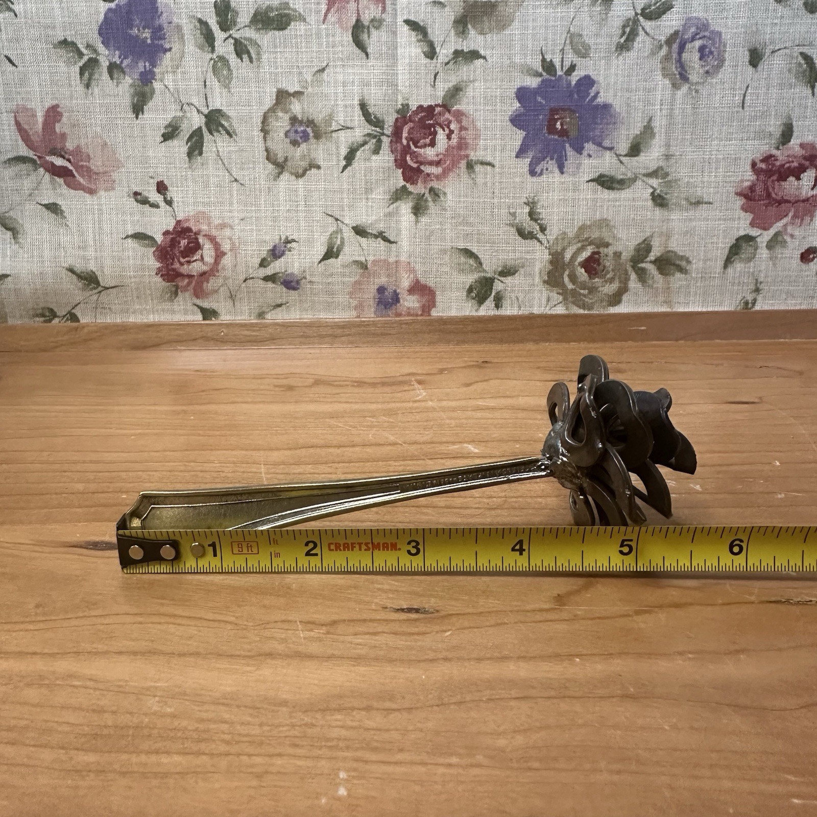 Handmade Silver Steel Metal Rose Metal Flower Welded