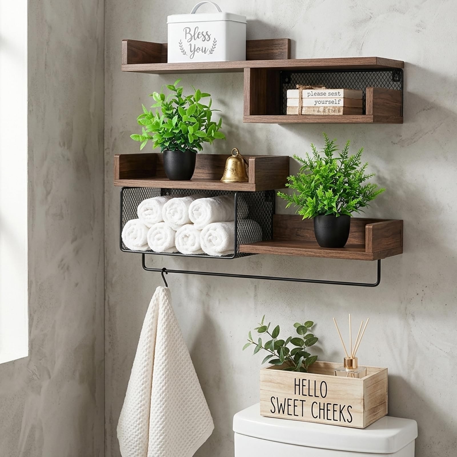 2 Pack Mini Potted Artificial Greenery Decorations For Bathroom Office Home