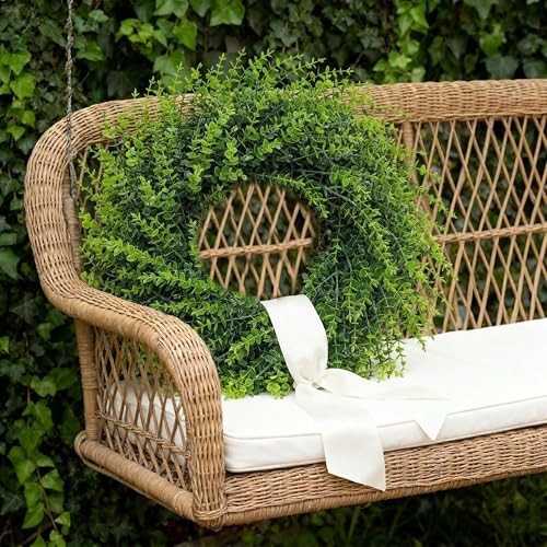26”Large Artificial Boxwood Wreath for Front Door, All Year Round 26inches