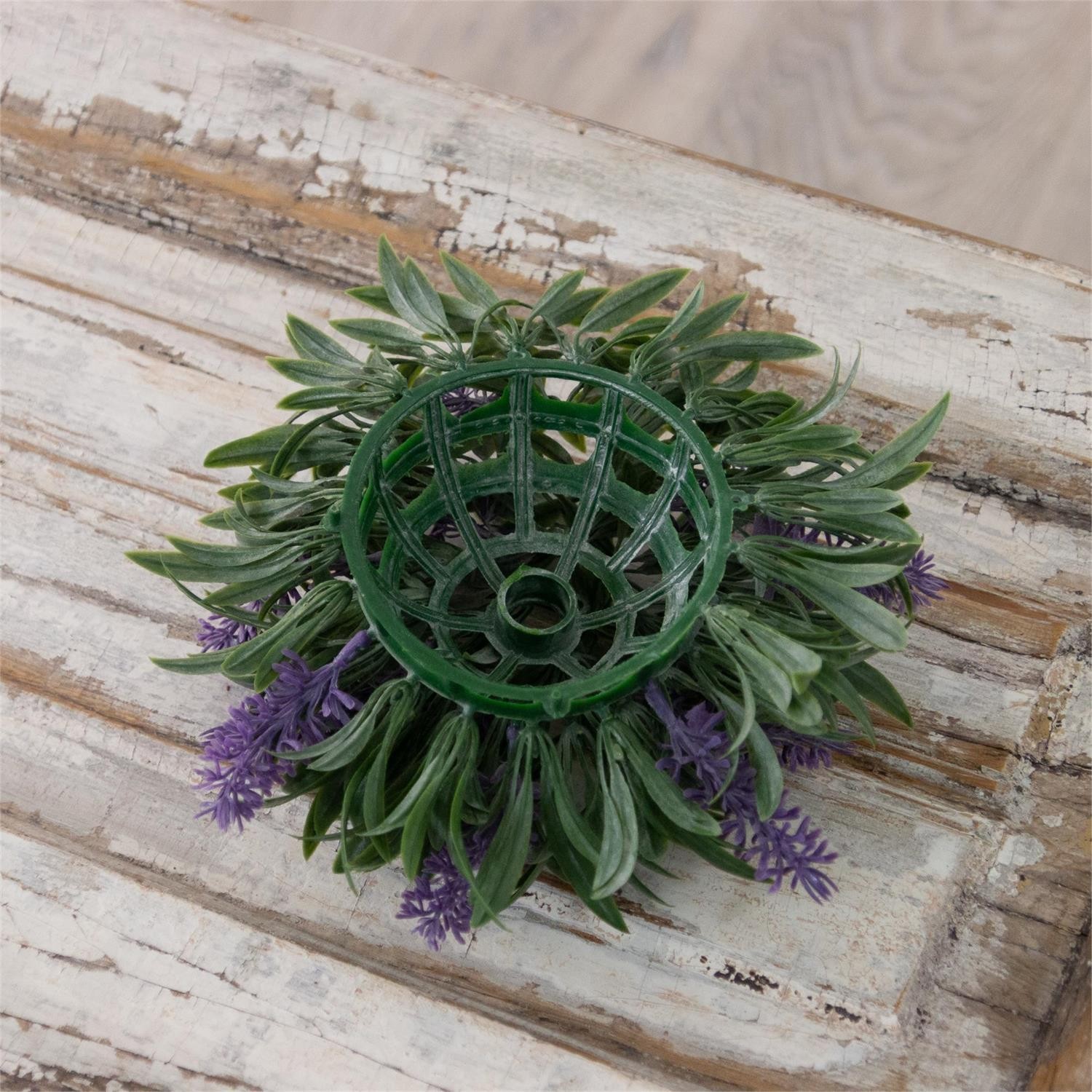 New PRIMITIVE Farmhouse LAVENDER HALF SPHERE 2 PCS Green 9″ WIDE 4″ HIGH Cottage