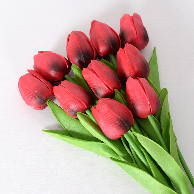 New Plastic Tulips Art Artificial Flowers For Home Decor Wedding Party Ceremony