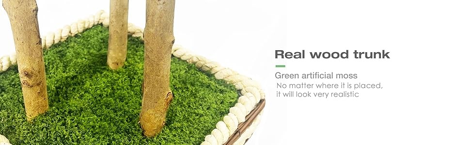 Artificial Fiddle Leaf Fig Tree Indoor with Woven Basket – 5ft Tall Fake Tree