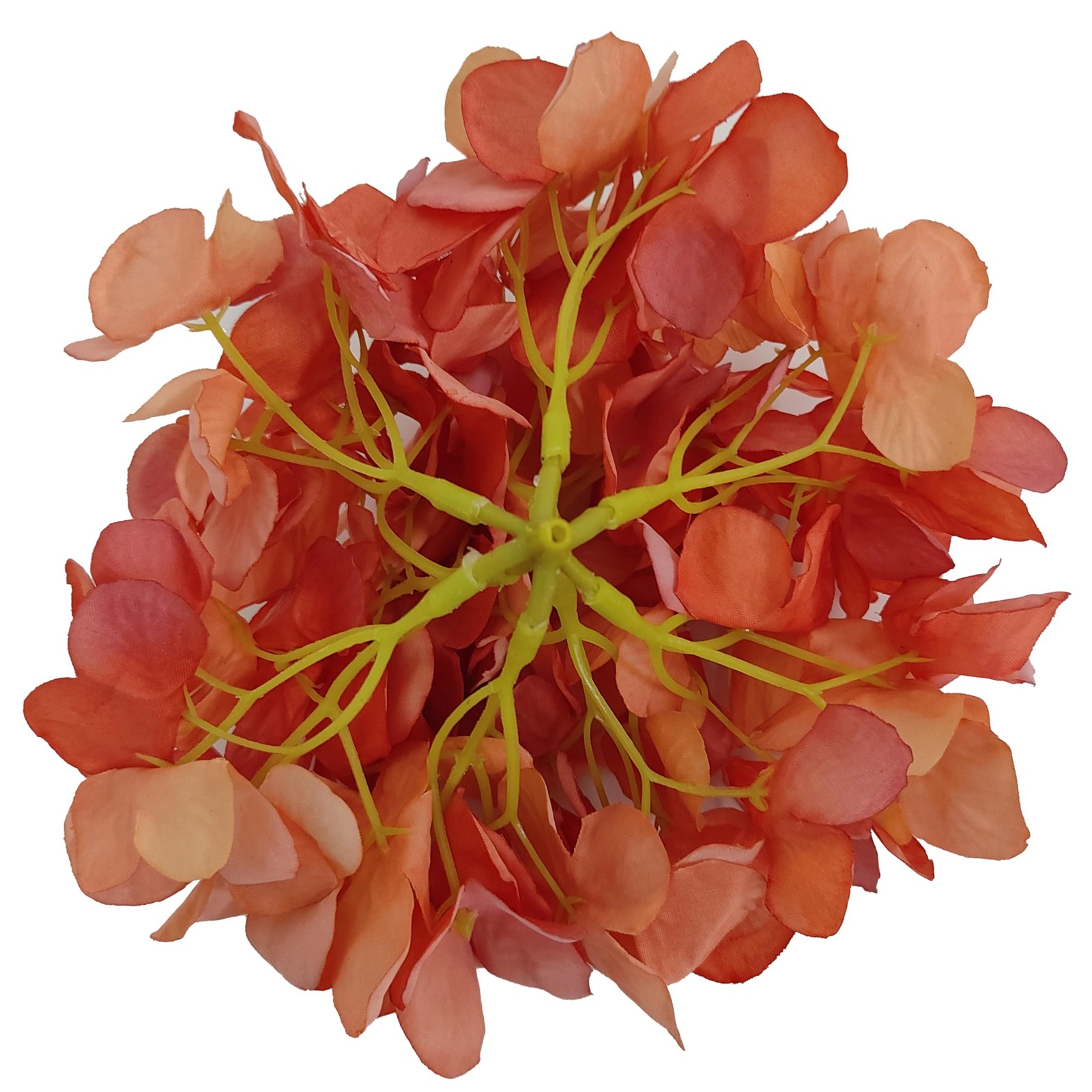 7.1”Hydrangea Silk Flowers Coral,10Pcs Artificial Silk Hydrangea Heads,81 Pe…