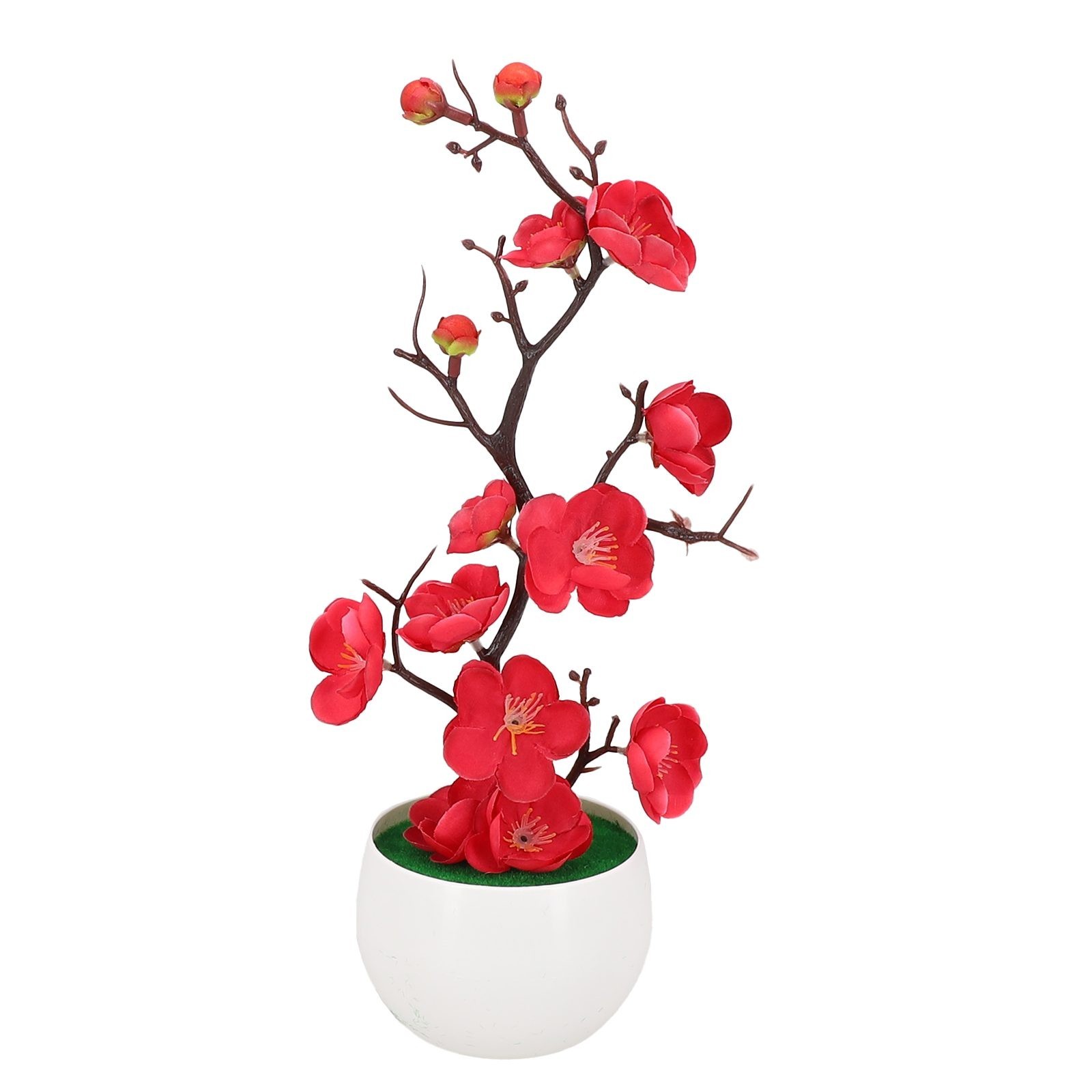 Plant Artificial Potted Flower Plastic Plum Blossom Decorative Garden Home