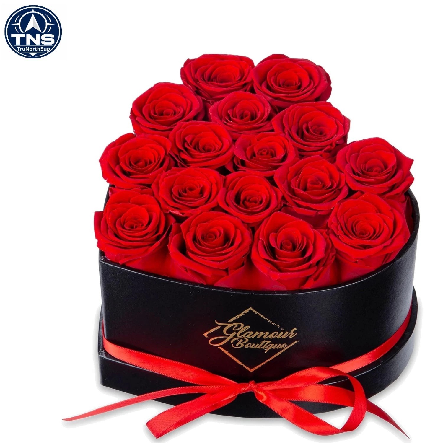 Preserved Red Roses Heart Box: Lasting Love Gift for Birthdays or Anniversaries